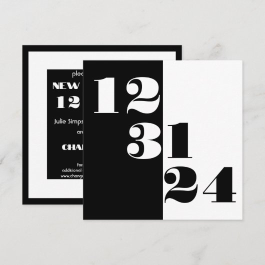 New Years Eve Save the Date 12 31 24 Bruiloft (Voorkant / Achterkant)