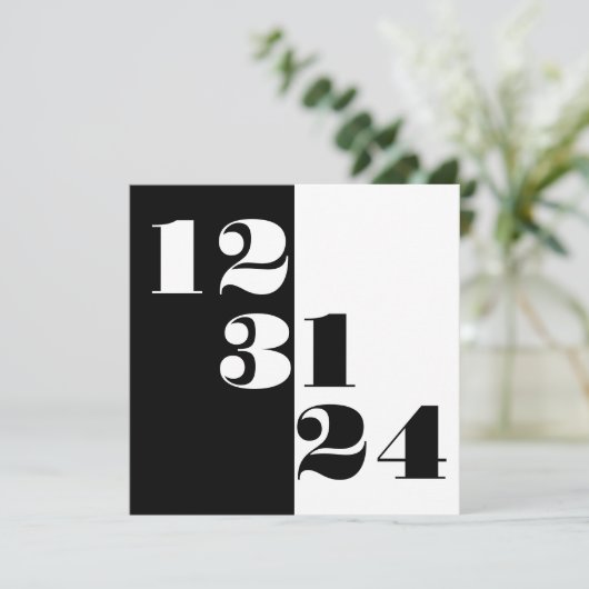 New Years Eve Save the Date 12 31 24 Bruiloft (Staand voorkant)