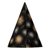 New Year's Eve Silver Gold Fireworks Celebration Feesthoedjes (Achterkant)