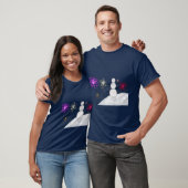 New Year's Eve Snowman and Fireworks T-Shirt (Unisex)