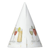 New Years Eve Whimsical Schattige Fun Cocktails Pa Feesthoedjes (Achterkant)