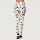New Year's Gold Black Confetti   Leggings (Achterkant)