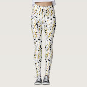 New Year's Gold Black Confetti   Leggings (Voorkant)