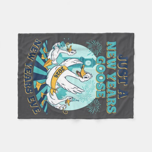 New Years Goose 2026 Celebration Fun  Fleece Deken (Voorkant (Horizontaal))