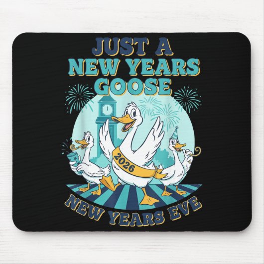New Years Goose 2026 Celebration Fun  Muismat (Voorkant)