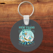 New Years Goose 2026 Celebration Fun  Sleutelhanger (Voorkant)