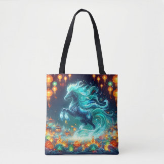 New Years Horse Tote Bag