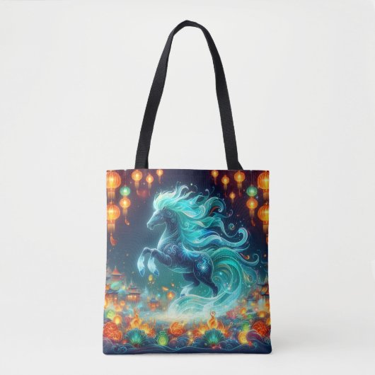 New Years Horse Tote Bag (Voorkant)