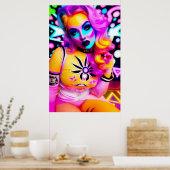 New Year's Love Cyborg R-10 Ken Gage Retrowave Poster (Keuken)