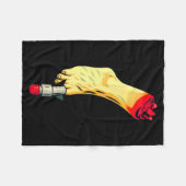 New Years Missile Toe Funny Mistletoe Holiday  Fleece Deken (Voorkant (Horizontaal))