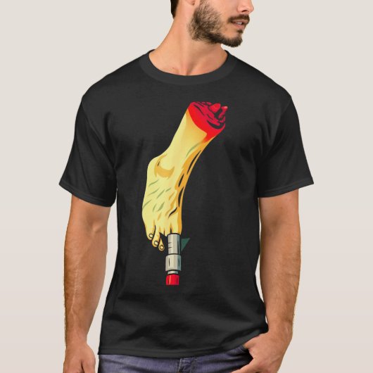 New Years Missile Toe Funny Mistletoe Holiday  T-shirt (Voorkant)