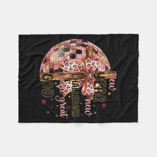 New Years New Challenges Same Great God Christian Fleece Deken (Voorkant (Horizontaal))