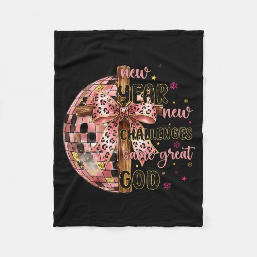 New Years New Challenges Same Great God Christian Fleece Deken (Voorkant)