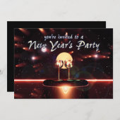 New Year's Party Champagne Fireworks Kaart (Voorkant / Achterkant)