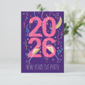 New Years Party champagne glazen viering Kaart (Staand voorkant)