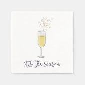 New Years Party Champagne Sparkler Servet (Voorkant)