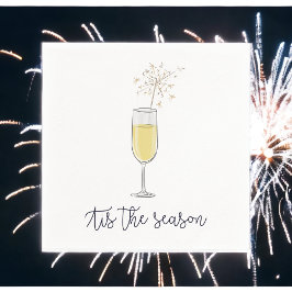 New Years Party Champagne Sparkler Servet