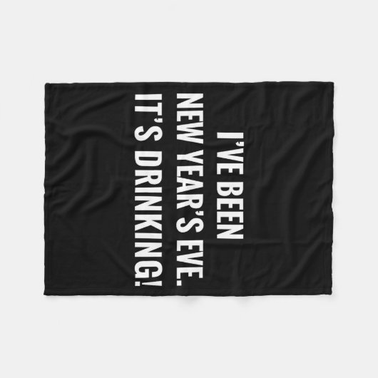 New Year's Party Gift Funny Drinking Tipsy Celebra Fleece Deken (Voorkant (Horizontaal))