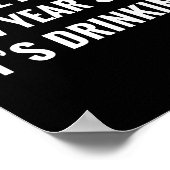 New Year's Party Gift Funny Drinking Tipsy Celebra Poster (Hoek)