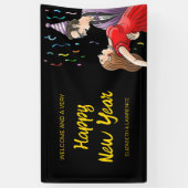 New Year's Party Welcome Spandoek (Verticaal)