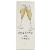 New Years Party Whimsical Schattige Fun Champagne Wijn Cadeautas (Voorkant)