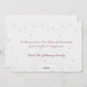 New Year's Peace Doves Starry Flat Feestdagenkaart (Achterkant)