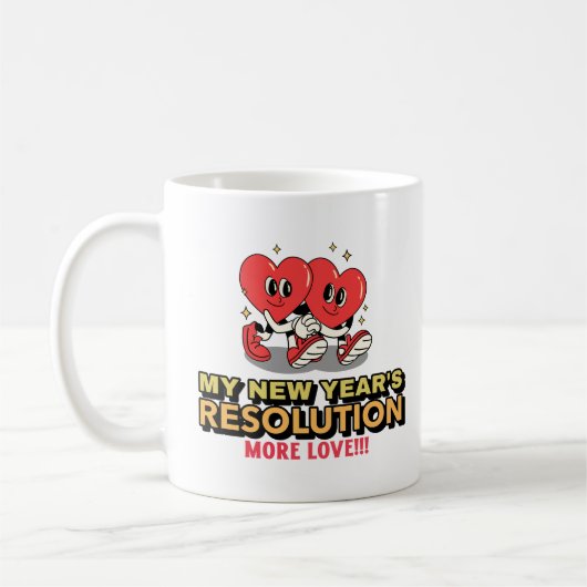 New Year's resolutie-Meer Liefde Koffiemok (Links)