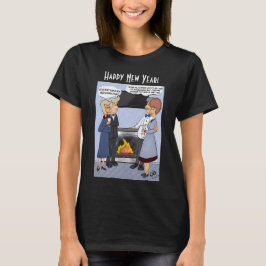 New Year's resolutie Zwart T-shirt voor dames