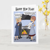 New Years Resolution Gevouwen Wenskaart Kaart (Gele Bloem)