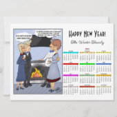 New Years Resolution Witte Kalender Kaart (Voorkant)