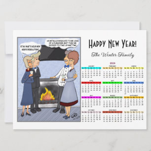 New Years Resolution Witte Kalender Kaart