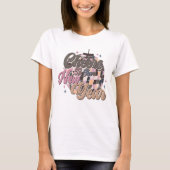 New Year's Retro Disco Ball Pink Girly T-shirt (Voorkant)