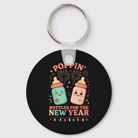 New Years Shirt, Nurse Png Bottles For The New Yea Sleutelhanger (Voorkant)