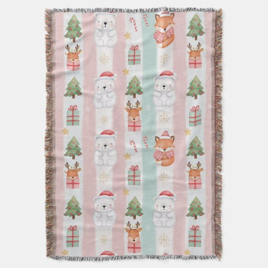 New Year's texture of fabric and packaging, bears Deken (Voorkant Verticaal)