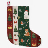 New Year's texture of fabric and packaging, bears, Kleine Kerstsok (Voorkant)