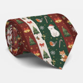 New Year's texture of fabric and packaging, bears Stropdas (Opgerold)