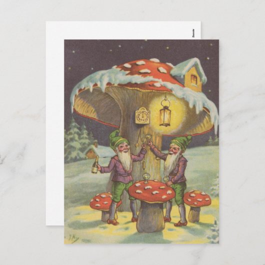 New Year's Toast Briefkaart (Voorkant / Achterkant)