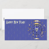 New Year's Toast-fotokaart Feestdagenkaart (Voorkant / Achterkant)