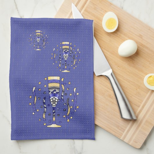 New Year's Toast Handdoek (Quarter Fold)