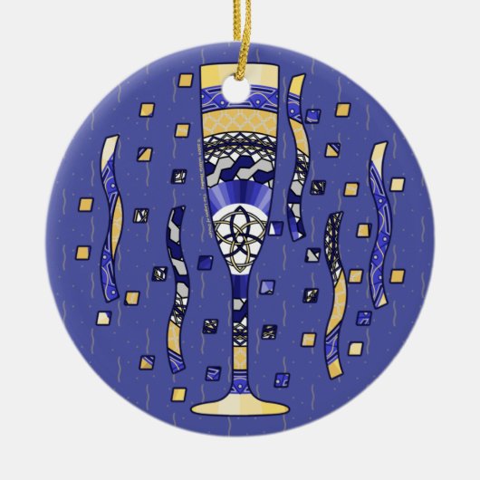 New Year's Toast Ornament (Voorkant)