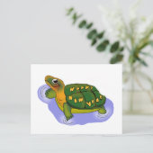 New Years Turtle Feestdagenkaart (Staand voorkant)