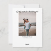 New Years Wedding Announding Foto Feestdagenkaart (Achterkant)