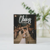 New Years Wedding Announding Foto Feestdagenkaart (Staand voorkant)