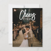 New Years Wedding Announding Foto Feestdagenkaart (Voorkant)