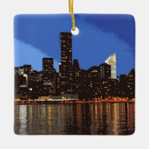 New York001Q-7874px Keramisch Ornament