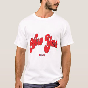 New-York 1898 Rode Boog Logo Typografie  T-shirt
