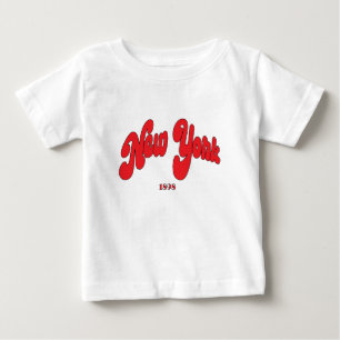 New-York 1898 Rood Logo Typografie Wit