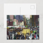 New York 1911 schilderij van George Bellows Briefkaart (Voorkant / Achterkant)