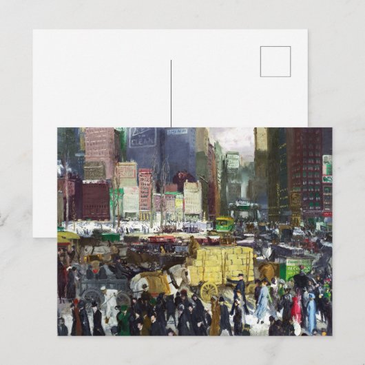 New York 1911 schilderij van George Bellows Briefkaart (Voorkant / Achterkant)