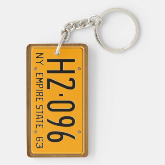 New York 1963  License Bord Sleutelhanger (achterkant)